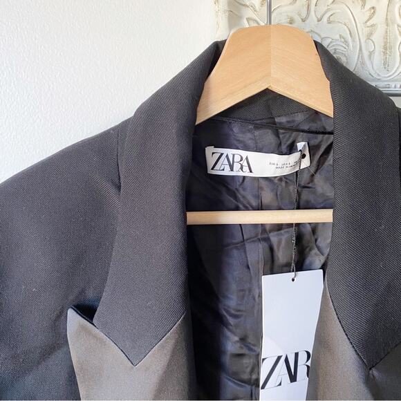Zara Limited Edition Oversized Cropped Blazer - Picture 6 of 11